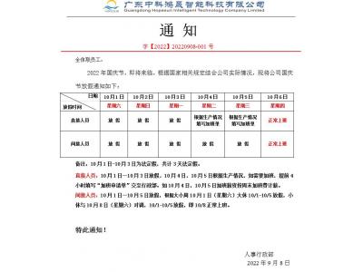 國(guó)慶節(jié)放假通知